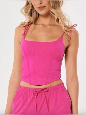 Gilly Hicks Hollister Micro Corset Tank Top in Pink